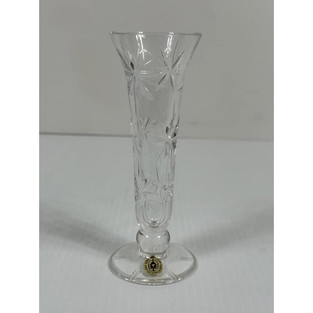 Vintage Dorotheenhütte Lead Crystal Mouth Blown Hand Cut Vase West Germany